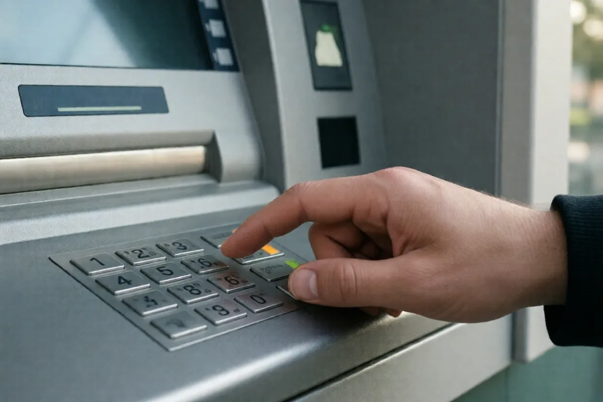 Using an ATM keypad