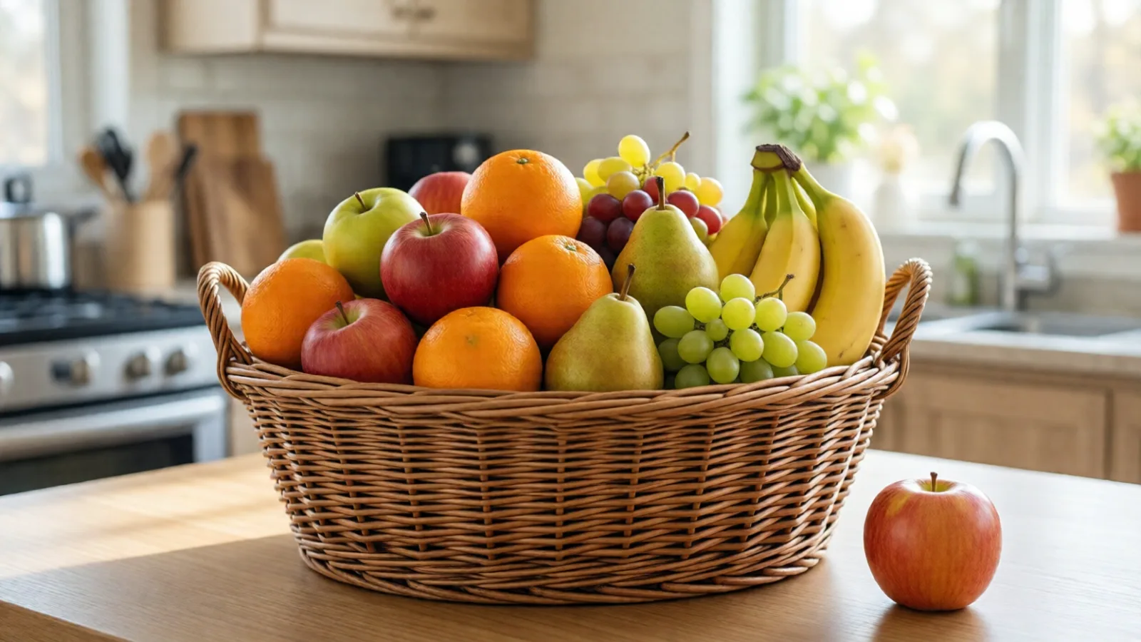A basket of mixed fruit, like a fund holding many investments