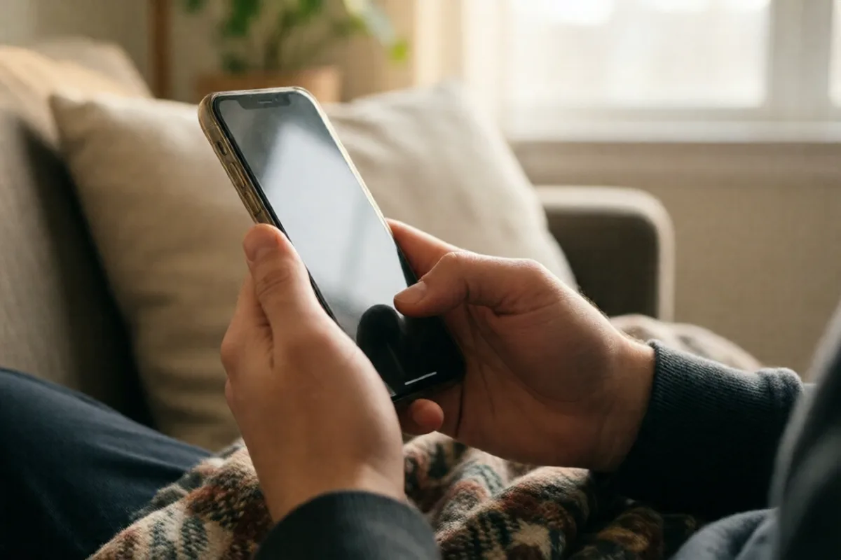 Comparing brokerage apps on a phone