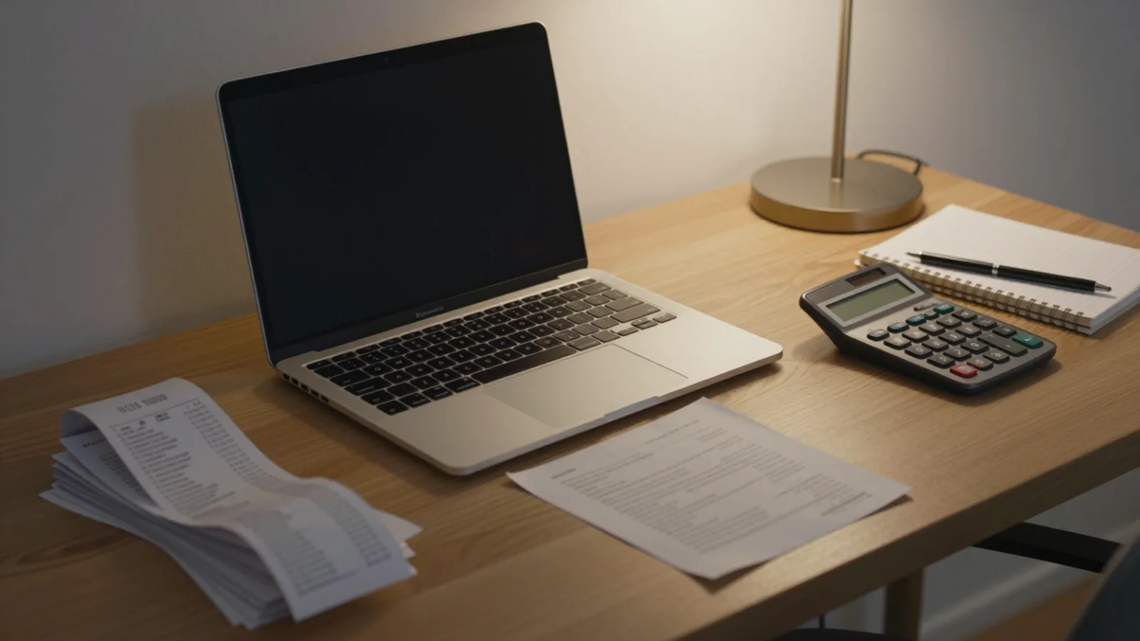 Receipts and a calculator for tracking side hustle taxes