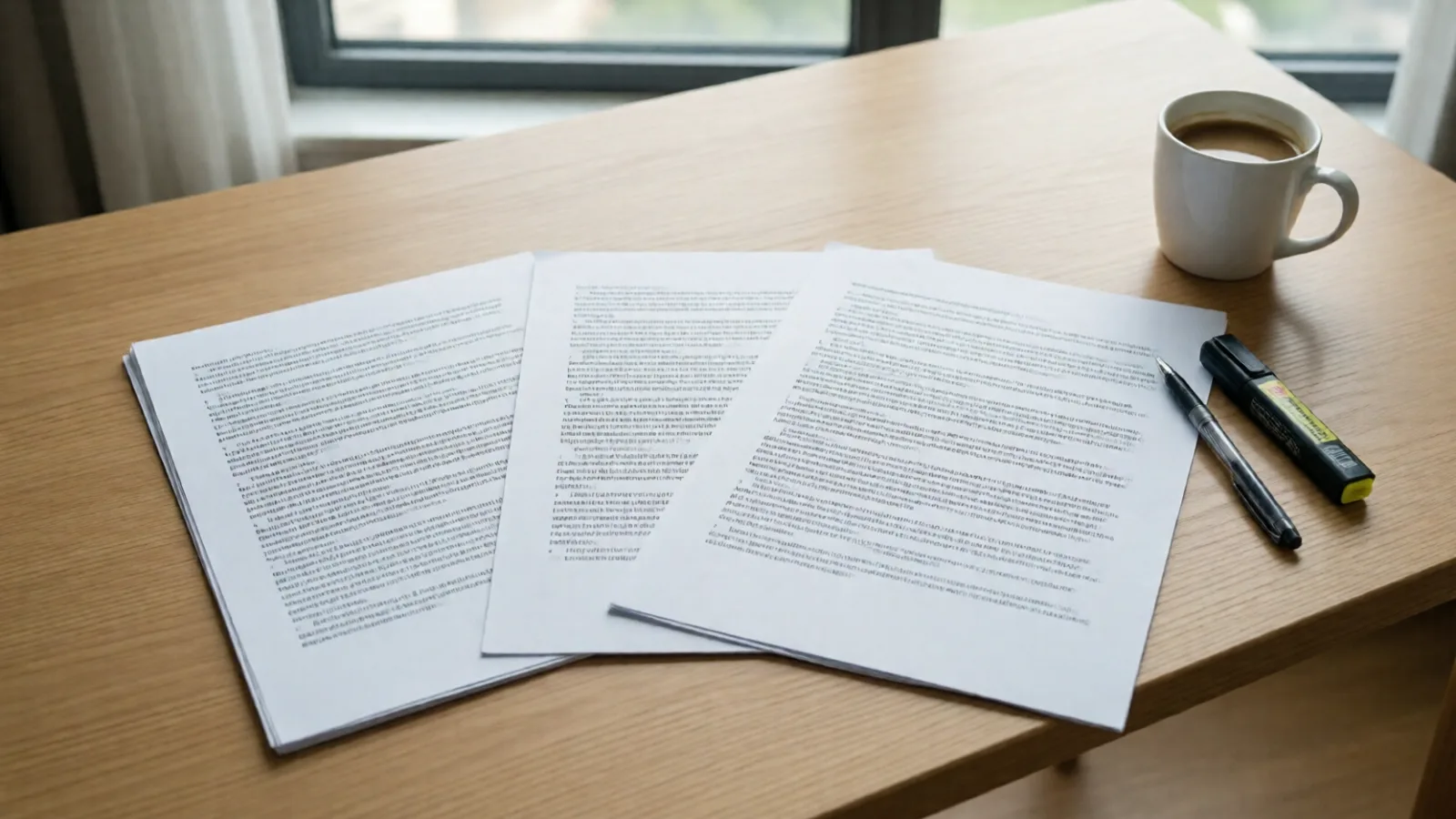 Three printed loan offers laid side by side on a desk