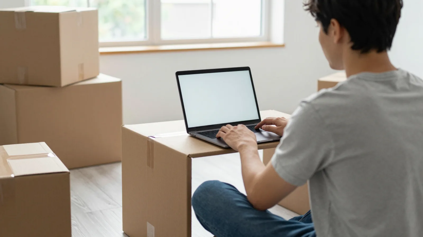 A young adult in their first apartment starting to build credit