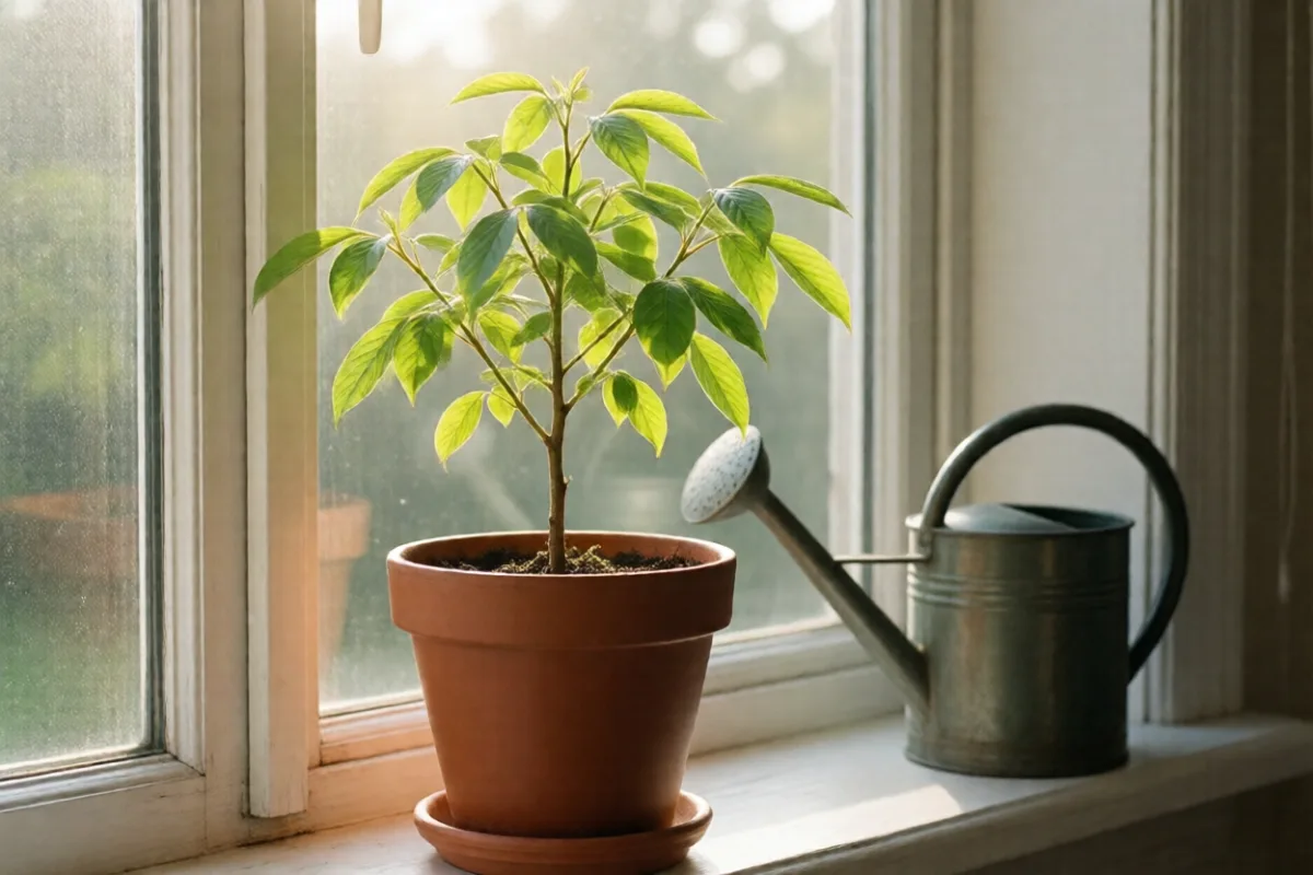 A young tree growing, like investments over time
